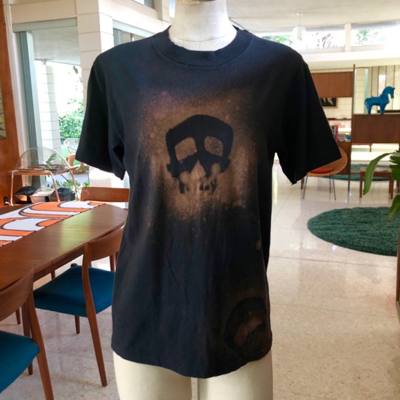 VINTAGE DISTRESS COLLAR 90S GRAPHIC TEE SZ 38-40 - Picture 2 of 6